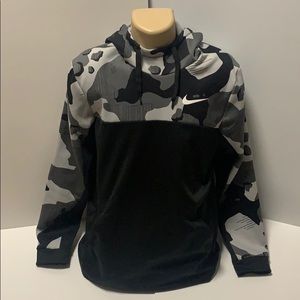 NIKE Dri-Fit Camouflage Men’s Hoodie Large Black
